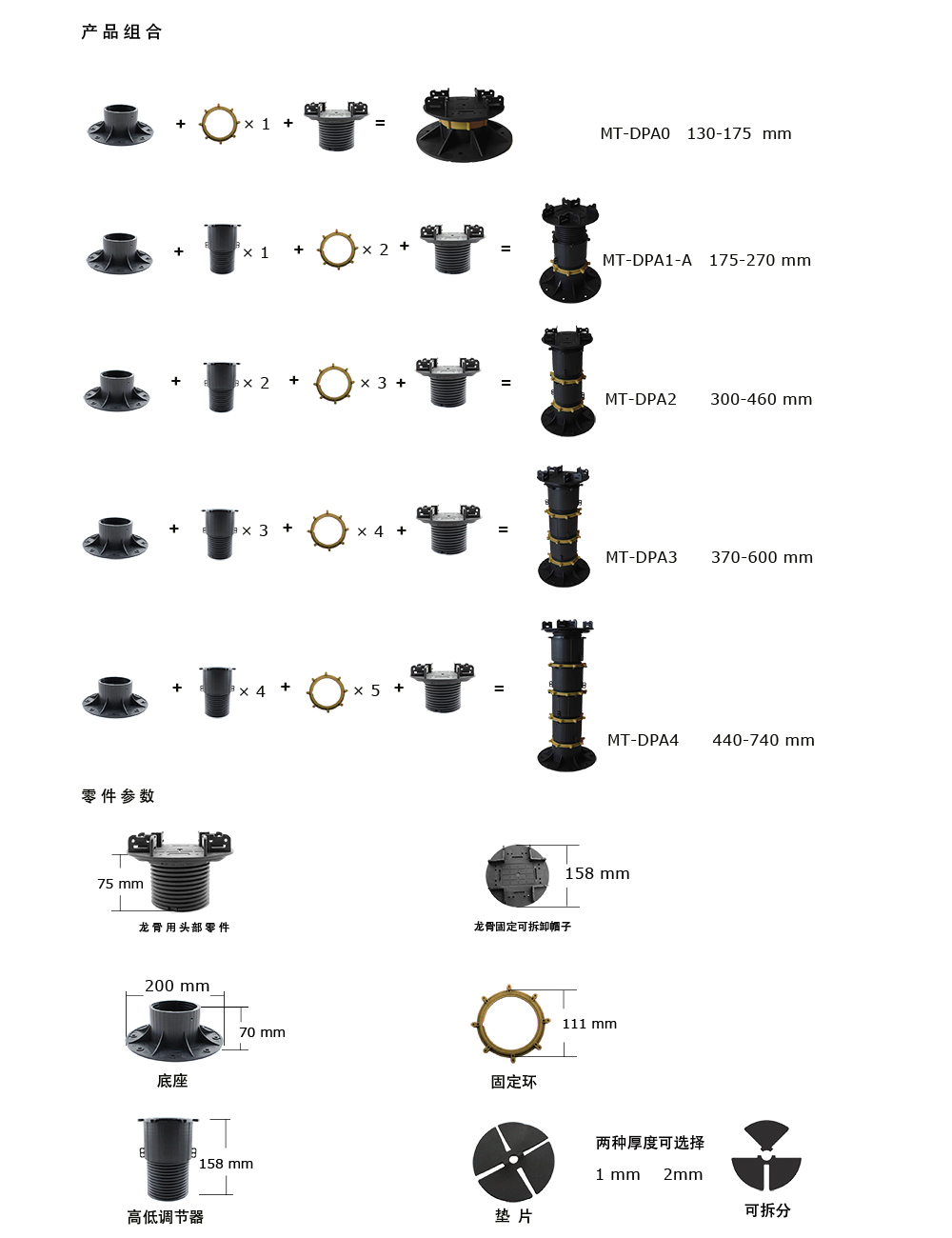 decking pedestal 中文